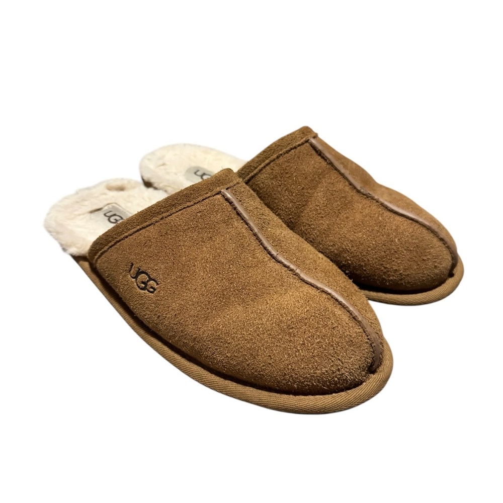 UGG Scuff Slipper Sheepskin Slide Tan Loungewear Casual Shoe Women's Size 7 - Picture 2 of 6